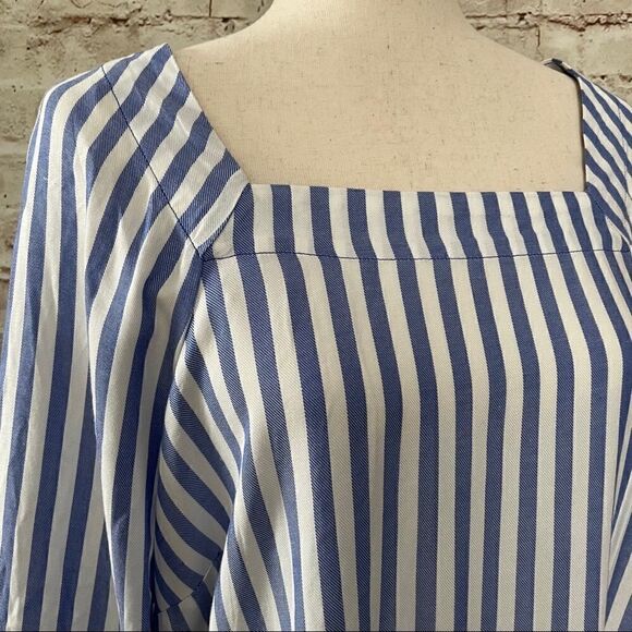 Fred David peplum blouse bell sleeve - Picture 2 of 6